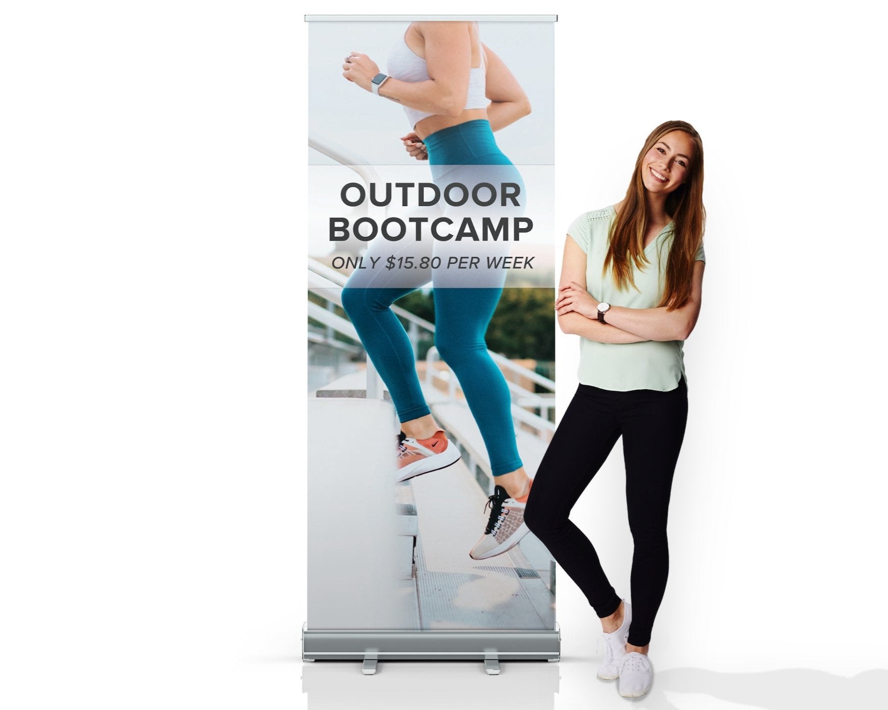 Premium Retractable Banners -33 inch W x 79 inch H - Silver Base